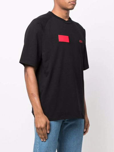 Shop 424 Logo-print T-shirt In Black