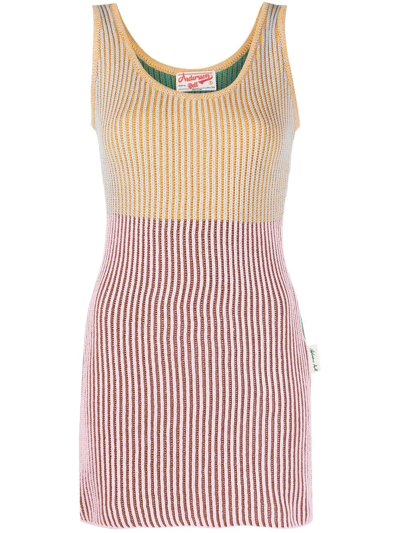 Shop Andersson Bell Colour-block Ribbed Knit Vest In Rosa