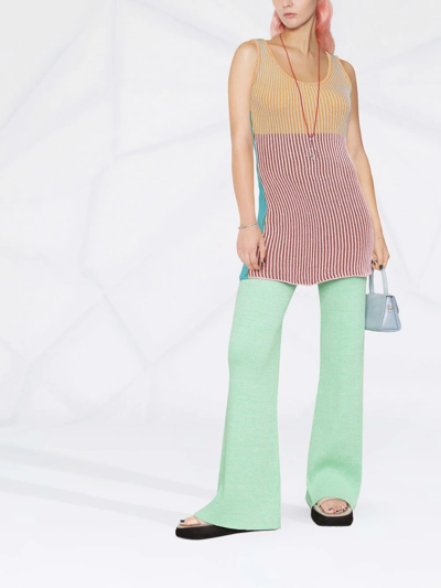Andersson Bell Colour-block Knitted Mini Dress In Rosa