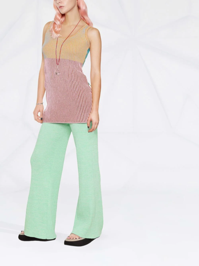 Andersson Bell Colour-block Knitted Mini Dress In Rosa