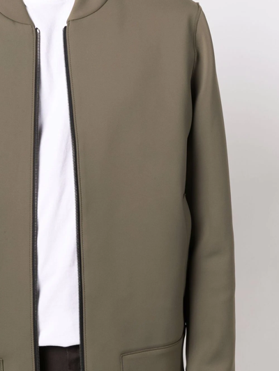 Harris Wharf London Two-pocket Zip-up Bomber Jacket In Green