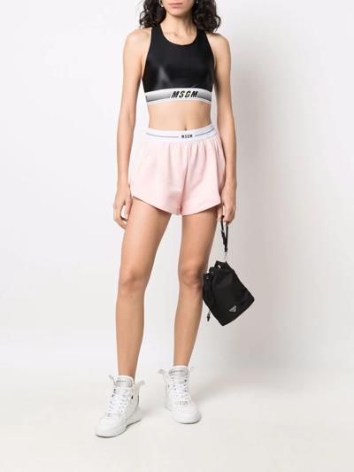 Msgm Activewear Top In Schwarz