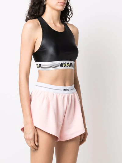Msgm Activewear Top In Schwarz