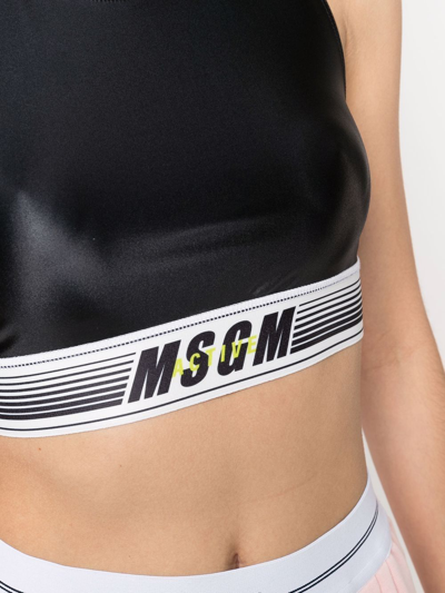 Msgm Activewear Top In Schwarz