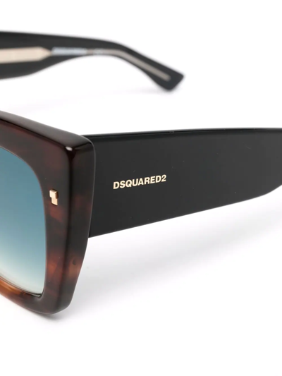 Shop Dsquared2 Square-frame Sunglasses In Braun