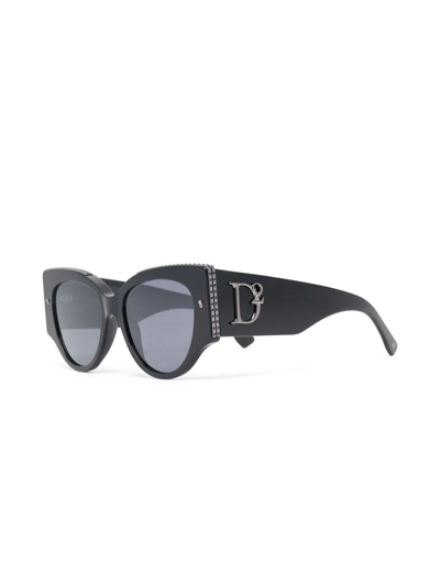 Shop Dsquared2 Square-frame Sunglasses In Schwarz