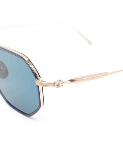 Shop Matsuda Square-frame Glasses In Gold