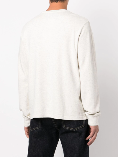 Frame Classic Fit Long Sleeve Crewneck T-shirt In Nude