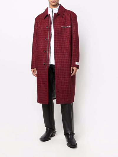 Vtmnts Check-print Tailored Coat In Rot