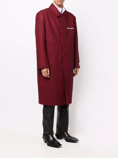 Vtmnts Check-print Tailored Coat In Rot