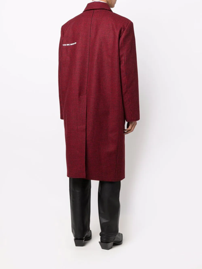 Vtmnts Check-print Tailored Coat In Rot