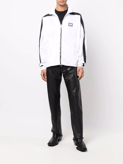 Vtmnts Logo-patch Track Jacket In Weiss