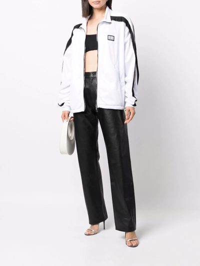 Vtmnts Logo-patch Track Jacket In Weiss