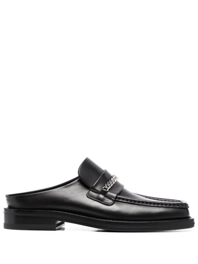 Martine Rose Chain-link Detail Slip-on Loafers In Schwarz