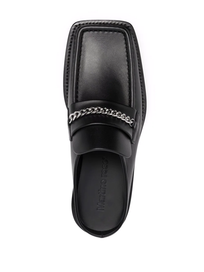 Shop Martine Rose Square-toe Leather Loafers In Schwarz