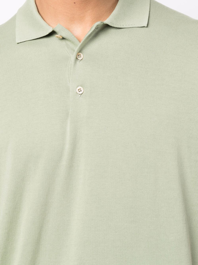 Shop Corneliani Cotton Polo Shirt In Grün