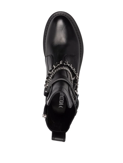 Shop Zadig & Voltaire Chain-detail Leather Boots In Schwarz