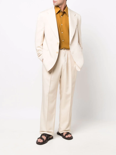 Giuliva Heritage Silk Tailored Trousers In Nude