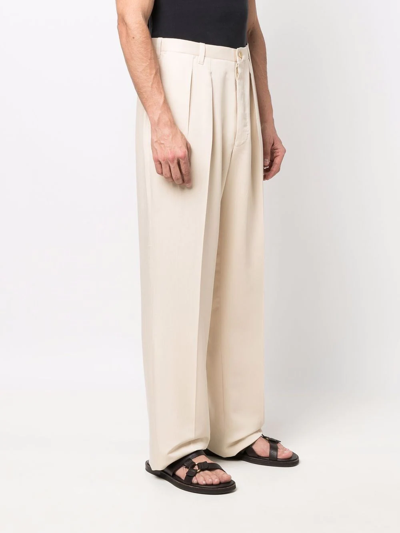 Giuliva Heritage Silk Tailored Trousers In Nude