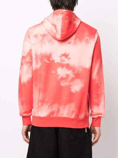 Shop Paul Smith Cloud-print Pullover Hoodie In Rot