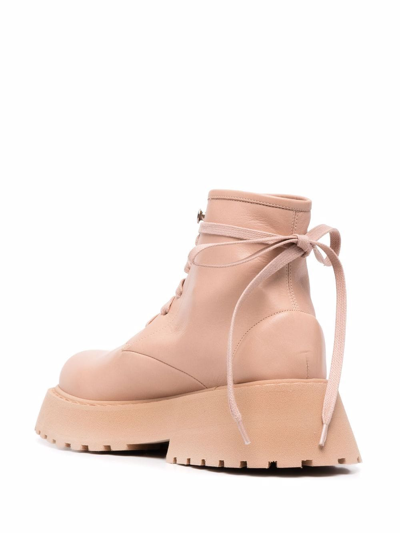Shop Marsèll Micarro Lace-up Boots In Nude