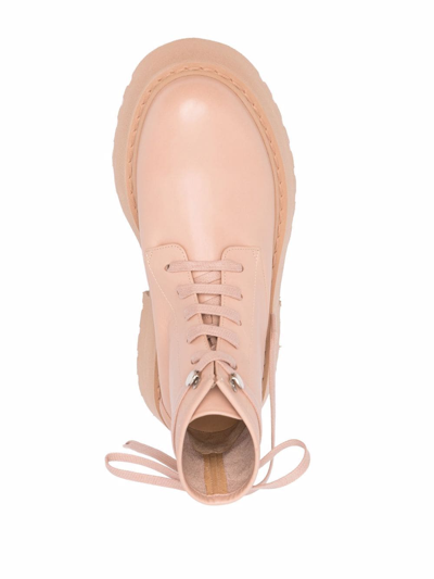 Shop Marsèll Micarro Lace-up Boots In Nude