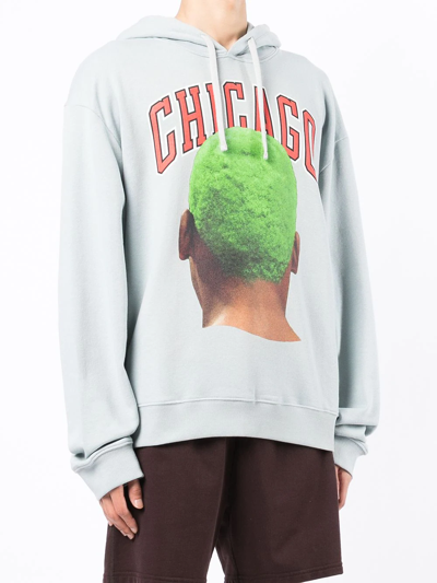 Ih Nom Uh Nit Chicago Printed Hoodie In Blau