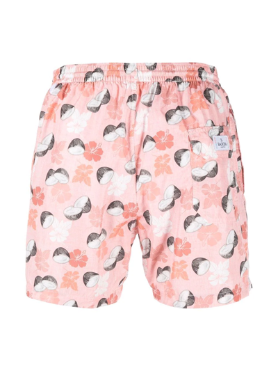Shop Barba Coconut-print Swim Shorts In Rosa