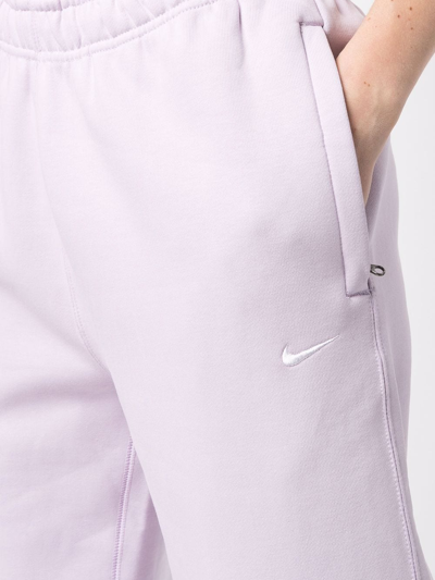 Shop Nike Solo Swoosh Track Pants In Violett