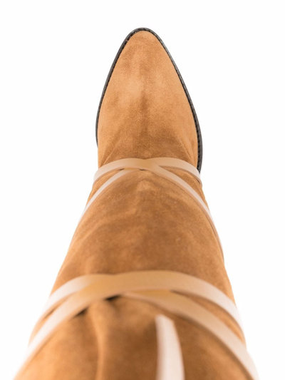 Isabel Marant Lace-up Suede Boots In Nude