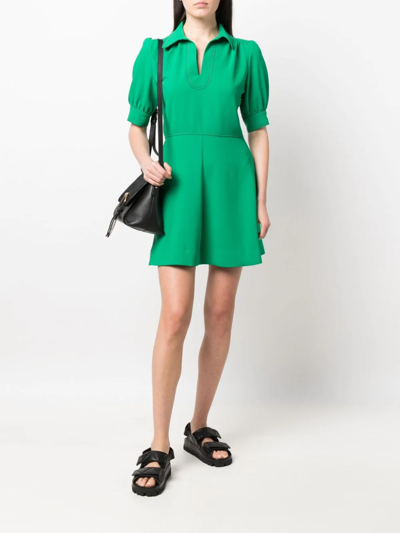 Shop See By Chloé U-neck Short-sleeve Dress In Green