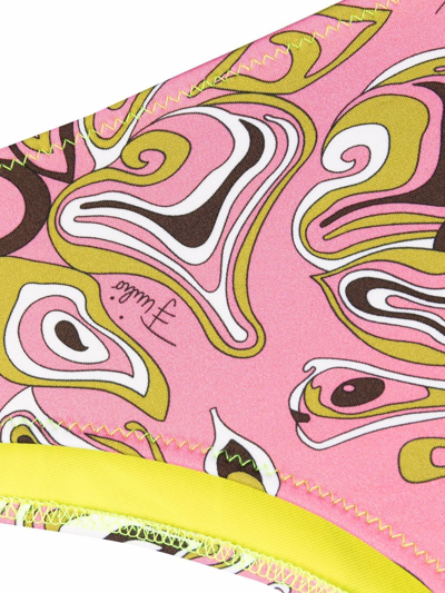 Shop Emilio Pucci Africana Print Bikini Bottoms In Rosa