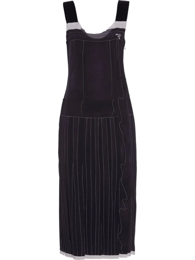 Prada Women's Silk Dress In Schwarz