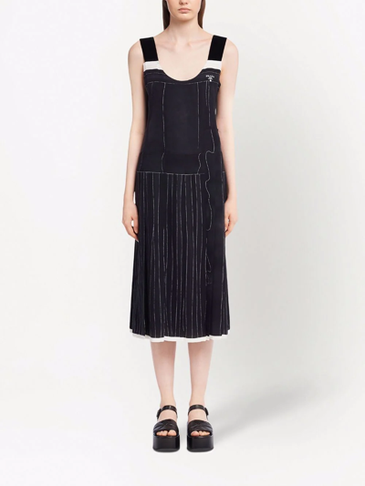 Prada Women's Silk Dress In Schwarz