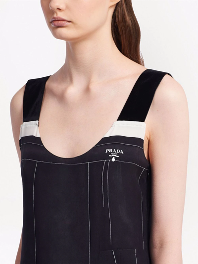 Prada Women's Silk Dress In Schwarz