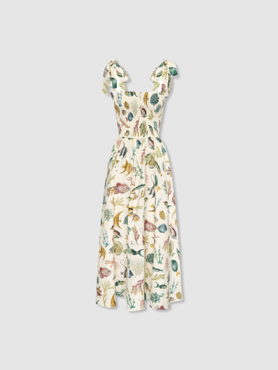 Shop Alemais Wanda Sleeveless Midi Sundress In Ivory