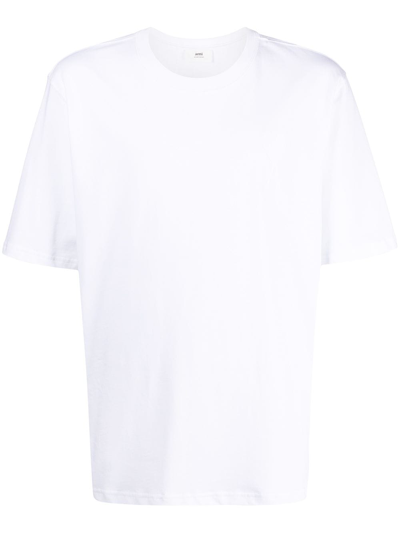 Shop Ami Alexandre Mattiussi Ami De Coeur Organic Cotton T-shirt In White