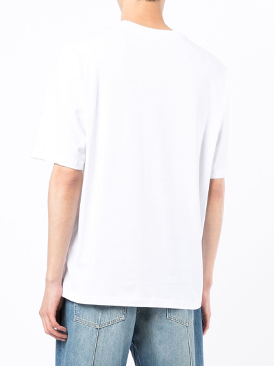 Shop Ami Alexandre Mattiussi Ami De Coeur Organic Cotton T-shirt In White