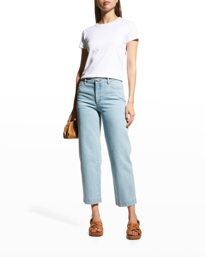 Shop Apc New Sailor Crop Jeans In Aaf Bleached Out