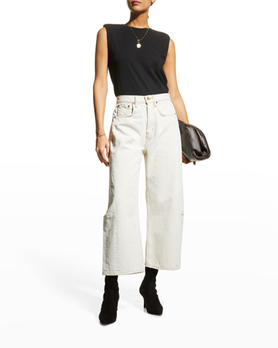Shop B Sides Vintage Lasso Slouchy Jeans In White