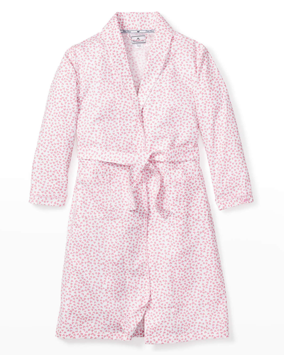 Shop Petite Plume Girl's Sweethearts Robe In Pink