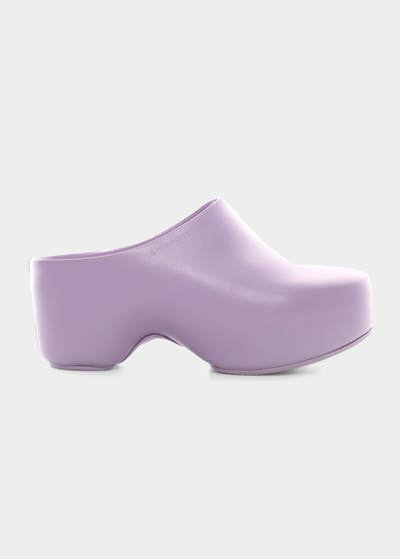 Shop Givenchy G Calfskin Mule Clogs In Lilac