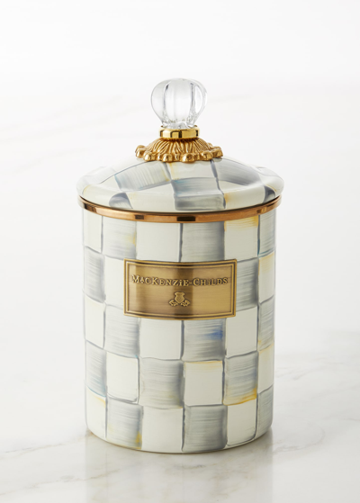 Mackenzie-childs Medium Sterling Check Canister