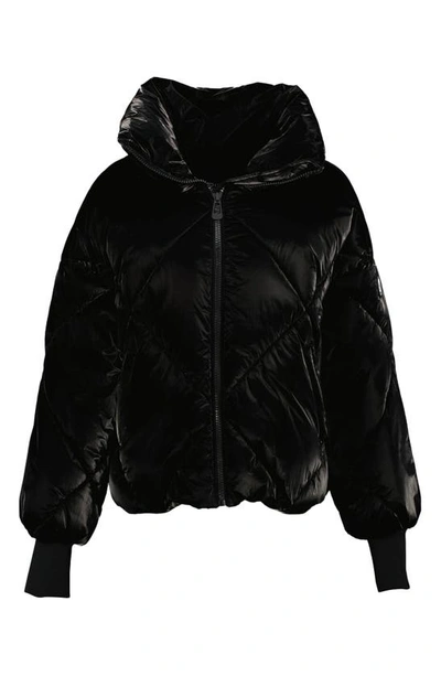 Noize Paris Water Resistant Hooded Puffer Jacket In Black