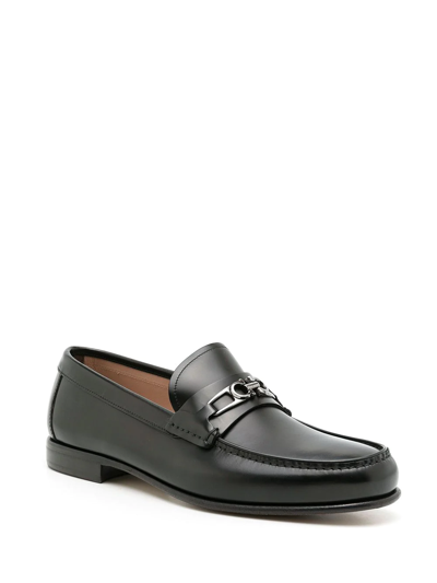 Ferragamo Mathias Slip-on Loafers In Black