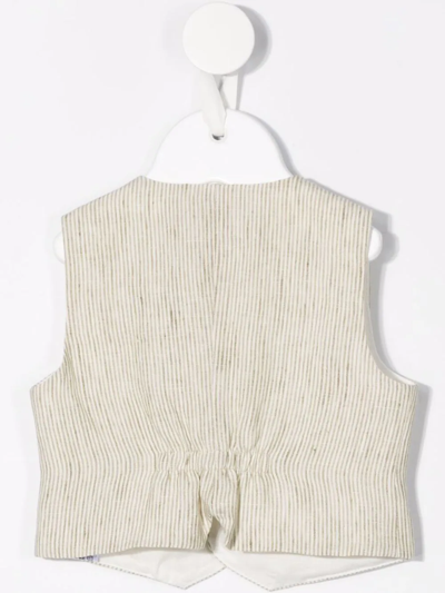 Il Gufo V-neck Button-up Waistcoat In Green