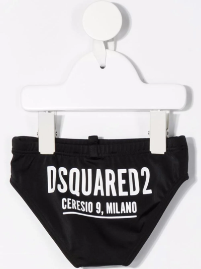 Shop Dsquared2 Logo-print Swim Trunks In Black