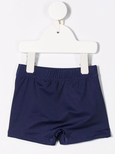 Shop Moschino Sunglasses-teddy Swim Shorts In Blue