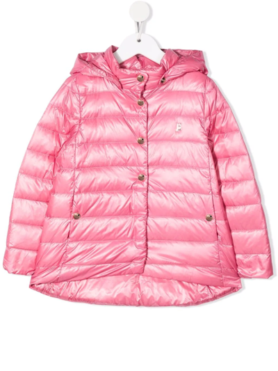 Herno Padded Hooded Coat In Pink