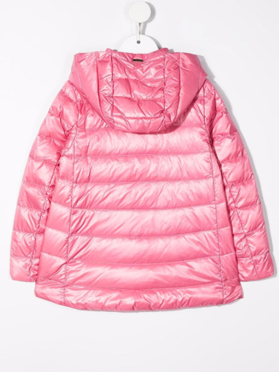 Herno Padded Hooded Coat In Pink